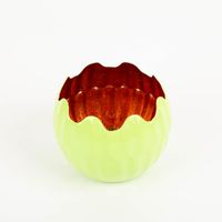 Windlicht Holi Neon-Grün Kupfer aus Metall 15x12cm von Werner Voss besticht durch lebendiges Design für farbenfrohe, gemütliche und stilvolle Akzente in Ihrem Zuhause - von oben