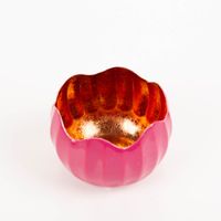 Windlicht Holi Neon-Pink Kupfer aus Metall 10x8cm von Werner Voss besticht durch lebendiges Design für farbenfrohe, gemütliche und stilvolle Akzente in Ihrem Zuhause - von oben