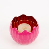 Windlicht Holi Neon-Pink Kupfer aus Metall 15x12cm von Werner Voss besticht durch lebendiges Design für farbenfrohe, gemütliche und stilvolle Akzente in Ihrem Zuhause - mit Kerze