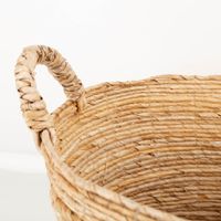 Korbset XL Bananenbaumrinde 4 teilig natur weiß von Werner Voss besticht durch natürliches Design für ordentliche, gemütliche und stilvolle Akzente in Ihrem Zuhause - Nahaufnahme des Materials