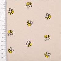 93975-Jersey-Stoff-Baumwolljersey-Bienen-sand-gelb-1-45m-Breite-IMG-8504-10.jpg Die hochwertige Jersey Stoff Baumwolljersey Bienen sand gelb 1,45m Breite besticht durch ihr verspieltes Natur-Motiv für fröhliche, bequeme und stilvolle Nähprojekte in Ihrem Zuhause - mit Massband