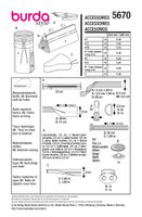 Burda Schnittmuster 5670 Fahrrad Accessoires Schnittübersicht
