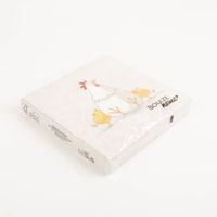 Herzliche Papierservietten im 20er-Set von Boltze. Das niedliche Motiv mit Henne und Küken auf hellem Grund bringt ländlichen Charme auf die Tafel – ein Muss für jeden gemütlichen Osterbrunch oder das Familienfrühstück - von der Seite