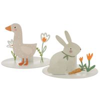 94065-Kerzenhalter-Hase-und-Gans-20-Stk-3-lagig-33x33cm-FSC-Papier-von-Boltze-2079904-Freisteller-Hauptbild.jpg Kerzenhalter Hase und Gans nebeneinander als Osterdeko auf hellem Untergrund