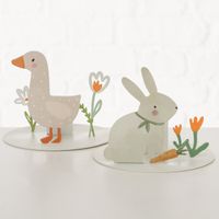 94065-Kerzenhalter-Hase-und-Gans-20-Stk-3-lagig-33x33cm-FSC-Papier-von-Boltze-2079904-Hauptbild.jpg Zwei Metall-Kerzenhalter von Boltze mit Gans und Hase als Frühlingsdeko