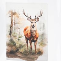 94106-Geschirrtuecher-Hirsch-Wald-3er-Set-aus-Baumwolle-50x70-cm-franzoesisches-Dessin-IMG-9529.jpg Dieses hochwertige 3er Set Geschirrtücher aus Baumwolle mit kunstvollen Hirsch- und Waldmotiven besticht durch sein französisches Dessin bei 50x70 cm Größe. Ideal als stilvoller Blickfang für die Küche oder als Geschenk - Elchdesign Vollansicht