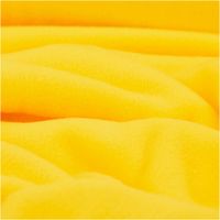 Weicher Polarfleece in leuchtendem Gelb besticht durch seine wärmenden und pflegeleichten Eigenschaften bei 1,50 m Breite und ist die ideale Wahl für kuschelige Decken, Jacken oder wärmende Accessoires - stilvoll drapiert