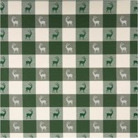 94191-Jacquard-Stoff-Dekostoff-Karos-Hirsche-gruen-weiss-140cm-Breite-IMG-0535.jpg Dieser hochwertige Jacquard-Dekostoff mit klassischem Karomuster und eingewebten Hirschen in Grün und Weiß besticht durch seine feste, strukturierte Haptik bei 1,40 m Breite und ist die ideale Wahl für rustikale Landhaus-Dekorationen, Kissenhüllen oder sti