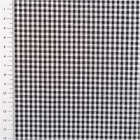 Garngefärbter Baumwollstoff Popeline mit klassischen Karos in Schwarz und Weiß besticht durch seine hochwertige Qualität bei einer Karogröße von 2,7 mm und eignet sich bei 1,44 m Breite ideal für zeitlose Blusen - mit Massband