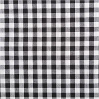 Garngefärbter Baumwollstoff Popeline mit klassischen Vichy-Karos in Schwarz und Weiß besticht durch seine hochwertige Yarn-Dyed Qualität bei 1,44 m Breite und ist ideal für zeitlose Blusen, Hemden oder dekorative Heimtextilien - Vollansicht