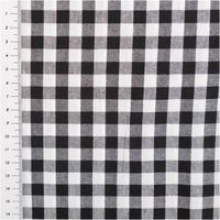 94206-Baumwollstoff-Popeline-Yarn-Dyed-garngefaerbt-Vichy-Karos-schwarz-weiss-1-44m-Breite-IMG-0317-2.jpg Garngefärbter Baumwollstoff Popeline mit klassischen Vichy-Karos in Schwarz und Weiß besticht durch seine hochwertige Yarn-Dyed Qualität bei 1,44 m Breite und ist ideal für zeitlose Blusen, Hemden oder dekorative Heimtextilien - mit Massband