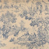 94214-Dekostoff-Baumwollstoff-Toile-de-Jouy-Festin-Halbpanama-natur-blau-1-4m-Breite--IMG-0551.jpg Dieser hochwertige Halbpanama-Dekostoff mit klassischem „Toile de Jouy“-Motiv in Natur und Blau besticht durch seine feste, griffige Haptik bei 1,40 m Breite und ist die ideale Wahl für stilvolle Landhaus-Dekorationen, hochwertige Vorhänge oder strapazierf