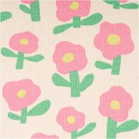 94221-Bio-Rippjersey-Rib-Jersey-Stoff-Baumwolle-Blumen-Jennifer-Bouron-natur-pink-1-2m-Breite-IMG-0279-2.jpg Hochwertiger Bio Rippjersey mit verspieltem Blumendesign von Jennifer Bouron in Natur und Pink besticht durch seine elastische Rippstruktur bei 1,2 m Breite und eignet sich ideal für bequeme Babybekleidung - Nahaufnahme