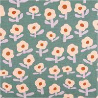 94222-Bio-Rippjersey-Rib-Jersey-Stoff-Baumwolle-Blumen-Jennifer-Bouron-gruen-rosa-1-2m-Breite-IMG-0271-2.jpg Hochwertiger Bio Rippjersey mit verspieltem Blumendesign von Jennifer Bouron in Grün und Rosa besticht durch seine elastische Rippstruktur bei 1,2 m Breite und eignet sich ideal für bequeme Babybekleidung oder modische Accessoires - Vollansicht