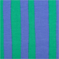 Hochwertiger Bio French Terry mit unregelmäßigen Streifen von Jennifer Bouron in Blau und Grün besticht durch seine weiche Sommersweat-Qualität bei 1,45 m Breite und ist ideal für gemütliche Pullover oder sportliche Freizeitbekleidung - Nahaufnahme