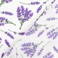 94230-Baumwollstoff-Lavendel-weiss-lila-1-40m-Breite-IMG-6036.jpg Baumwollstoff mit detailreich illustrierten Lavendelsträußchen in Lila und Grün auf weißem Grund – botanisch, romantisch und zeitlos. Breite: 1,40 m. Perfekt für Näh- und Heimtextilprojekte - mit Rueckseite