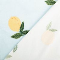 94265-Nicki-Stoff-Zitronen-hellblau-gelb-1-45m-Breite-IMG-1305.jpg Dieser weiche Nicki-Stoff in Hellblau besticht durch ein sommerliches Muster aus gelben Zitronen mit grünen Blättern und eignet sich hervorragend für bequeme Babybekleidung oder Heimtextilien bei einer Breite von 145 cm - mit Rueckseite