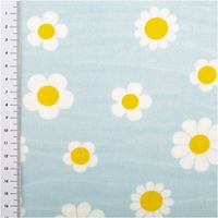 94266-Nicki-Stoff-Blumen-hellblau-weiss-1-45m-Breite-IMG-1360.jpg Weicher Nicki-Stoff in hellem Blau präsentiert ein harmonisches Muster aus weißen Gänseblümchen mit gelben Akzenten. Das Textil überzeugt durch seine samtige Haptik sowie eine großzügige Breite von 1,45 Metern für kreative Nähprojekte - mit Massband