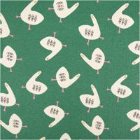 94268-Bio-Rippjersey-Rib-Jersey-Stoff-Baumwolle-Gaense-Jennifer-Bouron-gruen-ecru-1-2m-Breite-IMG-0477.jpg Dieser hochwertige Bio Rippjersey mit charmantem Gänse-Design von Jennifer Bouron in Grün und Ecru besticht durch seine elastische Rippstruktur bei 1,20 m Breite und ist die perfekte Wahl für bequeme Kinderkleidung, modische Shirts oder gemütliche Accessoi