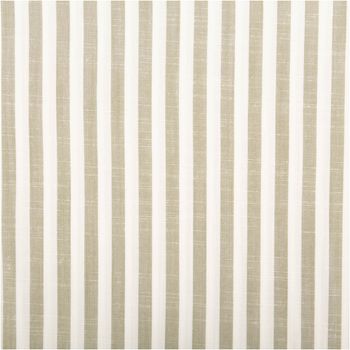 Viskose Stoff Streifen 1cm garngefaerbt grün ecru 1,45m Breite Stoff mit beige-weißen Streifen, gleichmäßiges Muster, Vorderansicht.