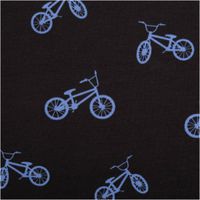 94334-Jersey-Stoff-Baumwolljersey-BMX-Fahrrad-schwarz-blau-1-48-m-Breite-IMG-0859.jpg Schwarzer Baumwolljersey mit Allover-Print blauer BMX-Fahrräder in verschiedenen Größen und Ausrichtungen auf dunklem Grund, 1,48 m breit - Nahaufnahme