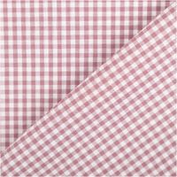 Garngefärbter Baumwoll-Popeline mit 2,7 mm Karos in Mauve und Weiß. Die 1,44 m breite Meterware ist hochwertig und ideal für zeitlose Blusen, Hemden oder verspielte Landhaus-Deko geeignet - mit Rueckseite