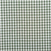 Dieser garngefärbte Baumwollstoff in Popeline-Qualität zeigt ein klassisches, 2,7 mm kleines Karomuster in Dunkelgrün und Weiß, das bei einer Breite von 1,44 m eine zeitlose und hochwertige Optik für vielseitige Nähprojekte garantiert - Nahaufnahme