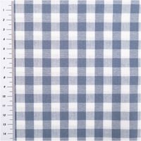 94418-Baumwollstoff-Popeline-Yarn-Dyed-garngefaerbt-Vichy-Karos-blau-weiss-1-44m-Breite-IMG-2087.jpg Dieser garngefärbte Baumwollstoff in Popeline-Qualität besticht durch seine klassischen, mittelgroßen Vichy-Karos in Blau und Weiß, die bei einer Breite von 1,44 m eine zeitlose und hochwertige Optik für vielseitige Nähprojekte bieten - mit Massband