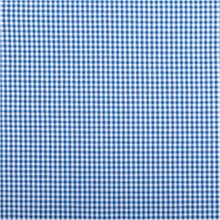 Dieser hochwertige, garngefärbte Baumwollstoff in Popeline-Qualität besticht durch sein klassisches, 2,7 mm kleines Karomuster in Himmelblau und Weiß, das bei einer Breite von 1,44 m für zeitlose und präzise Nähergebnisse sorgt - Vollansicht