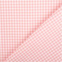 Dieser garngefärbte Baumwollstoff in Popeline-Qualität besticht durch ein klassisches, 2,7 mm kleines Karomuster in Altrosa und Weiß, das bei einer Breite von 1,44 m eine sanfte und zeitlose Optik für hochwertige Nähprojekte bietet - mit Rueckseite