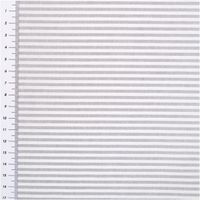 94428-Baumwollstoff-Popeline-Yarn-Dyed-garngefaerbt-Streifen-3mm-grau-weiss-1-44m-Breite-IMG-2134.jpg Hochwertiger, garngefärbter Baumwoll-Popeline zeigt ein klassisches Muster aus vertikalen, drei Millimeter breiten Streifen in Grau und Weiß. Die feine Webstruktur des 1,44 Meter breiten Stoffes wirkt besonders gleichmäßig und bietet eine zeitlose Optik -