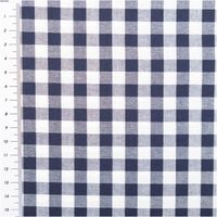 Dieser garngefärbte Baumwollstoff in Popeline-Qualität besticht durch seine klassischen, mittelgroßen Vichy-Karos in Marineblau und Weiß, die bei einer Breite von 1,44 m eine kontrastreiche und zeitlose Optik für hochwertige Nähprojekte bieten - mit Massba
