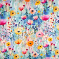 94455-Viskose-Jersey-Stoff-mit-Digitaldruck-Aquarellblumen-blau-gelb-rosa-1-5m-Breite-IMG-1159.jpg Viskose-Jersey mit großflächigem Aquarell-Digitaldruck einer bunten Blumenwiese in Gelb, Pink, Rot und Lila auf hellblauem Grund, 1,50 m breit - Vollansicht