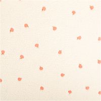 94461-Teddystoff-Boucle-Pfirsich-Stickerei-ecru-orange-140cm-Breite-IMG-1722.jpg Flauschiger Teddystoff in Ecru mit niedlicher Pfirsich-Stickerei in Orange. Das 1,40m breite Bouclé-Material ist besonders weich und eignet sich wunderbar für warme Jacken, Kinderkleidung oder gemütliche Decken - Vollansicht