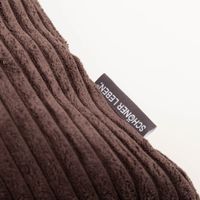 Kissenhülle Breitcord Baby Rib coffee braun verschiedene Größen von SCHÖNER LEBEN, Braune mit weicher Struktur und seitlichem