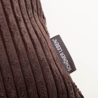 Kissenhülle Breitcord Baby Rib coffee braun verschiedene Größen von SCHÖNER LEBEN Kissenhülle Breitcord Baby Rib coffee braun verschiedene Größen von SCHÖNER LEBEN, Brauner Stoff mit weicher Rippenstruktur
