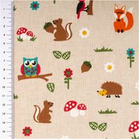 94476-Dekostoff-Kinderstoff-Halbpanama-Leinenlook-Foxie-and-Friends-natur-bunt-1-40m-Breite-IMG-3569.jpg Hochwertiger Dekostoff in Leinenoptik mit dem farbenfrohen Motiv „Foxie and Friends“ auf Naturgrund. Die 1,40 m breite Halbpanama-Meterware ist robust und langlebig – ideal für Kinderzimmer-Deko, Vorhänge, Kissen oder Taschen - mit Massband