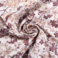 94496-Baumwollstoff-Popeline-Stoff-Voegel-Blumen-wollweiss-beige-weinrot-1-45m-Breite-IMG-1430.jpg Dieser elegante Baumwoll-Popeline in Wollweiß zeigt ein naturnahes Design mit Vögeln auf filigranen Blütenzweigen in Beige und Weinrot. Der 1,45 Meter breite Stoff bietet eine feine Webstruktur für hochwertige Heimtextilien oder Bekleidung - kunstvoll eing