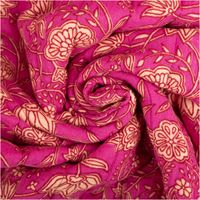 94502-Steppstoff-Musselin-Stoff-Wattierung-Doubleface-Abstrakt-Floral-fuchsia-1-30m-Breite-IMG-1453.jpg Dieser wattierte Steppstoff aus Doubleface-Musselin zeigt ein abstraktes florales Muster in leuchtendem Fuchsia und hellem Beige. Mit einer Breite von 1,30 Metern ist das weiche Material perfekt für wärmende Jacken oder Decken geeignet - in Falten eingedre
