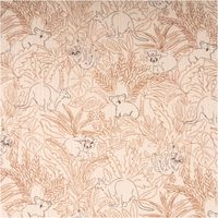 94573-Musselin-Stoff-Baumwolle-Bamako-Blaetter-Dschungeltiere-beige-braun-1-30m-Breite-IMG-3393.jpg Kuschelweicher Musselin-Stoff aus reiner Baumwolle mit filigranen Dschungeltieren und Blättern in Beige-Braun. Die 1,30 m breite Meterware Bamako ist besonders atmungsaktiv und ideal für stilvolle Baby-Ausstattung oder Accessoires geeignet - Vollansicht