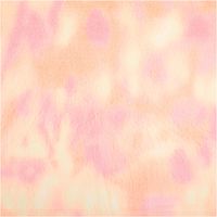 Kunstfell Soft-Plüsch Meterware in Batik-Optik, 1,50 m breit – samtig weiche Textur in warmem Peach-Rosa-Gelb-Verlauf, fließende Farbübergänge im pastelligen Ombré-Look, vielseitig einsetzbar - Vollansicht