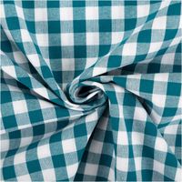 94589-Baumwollstoff-Popeline-Yarn-Dyed-garngefaerbt-Vichy-Karos-petrol-weiss-1-44m-Breite-IMG-3536.jpg Garngefärbter Baumwoll-Popeline mit klassischen Vichy-Karos in Petrol und Weiß. Die 1,44 m breite Meterware ist hochwertig und ideal für zeitlose Blusen, Hemden oder maritime Landhaus-Deko geeignet - kunstvoll eingedreht in Falten