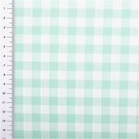 94593-Baumwollstoff-Popeline-Yarn-Dyed-garngefaerbt-Vichy-Karos-mint-weiss-1-44m-Breite-IMG-3523.jpg Garngefärbter Baumwoll-Popeline mit klassischen Vichy-Karos in Mint und Weiß. Die 1,44 m breite Meterware ist hochwertig und ideal für zeitlose Blusen, Hemden oder frische Landhaus-Deko geeignet - mit Massband