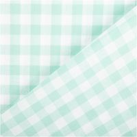 94593-Baumwollstoff-Popeline-Yarn-Dyed-garngefaerbt-Vichy-Karos-mint-weiss-1-44m-Breite-IMG-3525.jpg Garngefärbter Baumwoll-Popeline mit klassischen Vichy-Karos in Mint und Weiß. Die 1,44 m breite Meterware ist hochwertig und ideal für zeitlose Blusen, Hemden oder frische Landhaus-Deko geeignet - mit Rueckseite