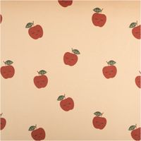 94612-French-Terry-aepfel-mit-Lachgesicht-Sommersweat-mit-Schlingenstruktur-beige-rot-150cm-IMG-2763.jpg Weicher French Terry Sommersweat in 150 cm Breite mit Schlingenstruktur auf der Rückseite. Das Design zeigt rote Äpfel mit niedlichen Lachgesichtern und grünen Blättern auf beigem Grund. Ideal für bequeme Kinderbekleidung oder Freizeitmode - Vollansicht