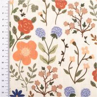 94635-Viskose-Stoff-mit-42--Leinenanteil-Blumen-beige-bunt-1-43cm-Breite-IMG-3557.jpg Hochwertiger Viskosestoff mit 42 % Leinenanteil und buntem Blumen-Print auf Beige. Die 1,43 m breite Meterware vereint Leichtigkeit mit natürlicher Struktur – perfekt für sommerliche Kleider, Röcke oder Blusen - Detailaufnahme mit Massband