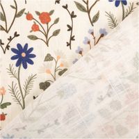 94635-Viskose-Stoff-mit-42--Leinenanteil-Blumen-beige-bunt-1-43cm-Breite-IMG-3559.jpg Hochwertiger Viskosestoff mit 42 % Leinenanteil und buntem Blumen-Print auf Beige. Die 1,43 m breite Meterware vereint Leichtigkeit mit natürlicher Struktur – perfekt für sommerliche Kleider, Röcke oder Blusen - mit Rueckseite