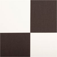 Halbpanama-Dekostoff aus Baumwolle mit klassischem Karomuster ($10 \times 10$ cm) in Schwarz und Weiß. Dank der Breite von 1,40 m perfekt für zeitlose Kissenbezüge, Tischdecken oder markante Taschenprojekte - Nahaufnahme