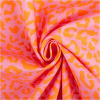 94654-Baumwollstoff-Dekostoff-Halbpanama-Digitaldruck-Leo-pink-orange-1-40m-Breite--IMG-3058.jpg Hochwertiger Halbpanama-Dekostoff aus Baumwolle mit auffälligem Leo-Print in Pink und Orange. Dank der Breite von 1,40 m ideal für farbenfrohe Kissenbezüge, Taschen oder modische Wohnaccessoires - kunstvoll eingedreht in Falten