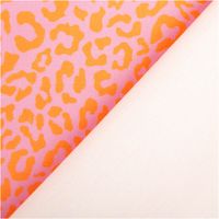 94654-Baumwollstoff-Dekostoff-Halbpanama-Digitaldruck-Leo-pink-orange-1-40m-Breite--IMG-3059.jpg Hochwertiger Halbpanama-Dekostoff aus Baumwolle mit auffälligem Leo-Print in Pink und Orange. Dank der Breite von 1,40 m ideal für farbenfrohe Kissenbezüge, Taschen oder modische Wohnaccessoires - mit Rueckseite